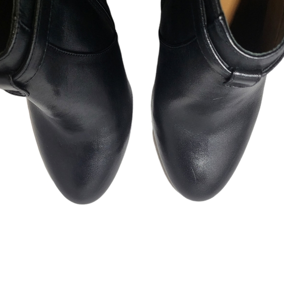 Black Ankle Booties Coach Salene Soft Leather with Stilleto Heels - Picture 8 of 11